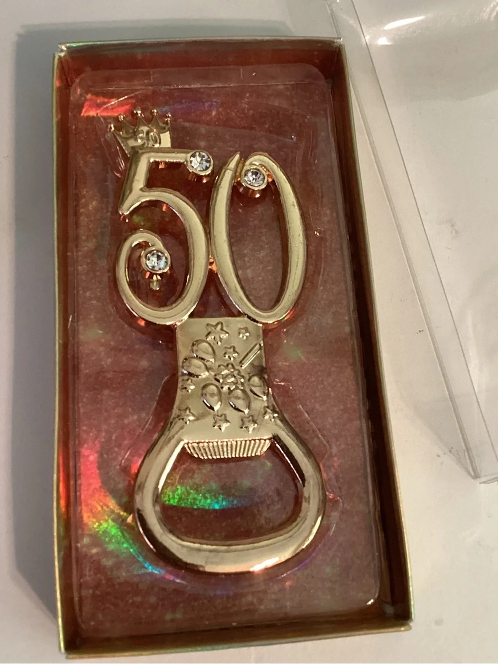 Set of 50th Birthday Bottle Openers - 7 Individually Gift Boxed Party Favors